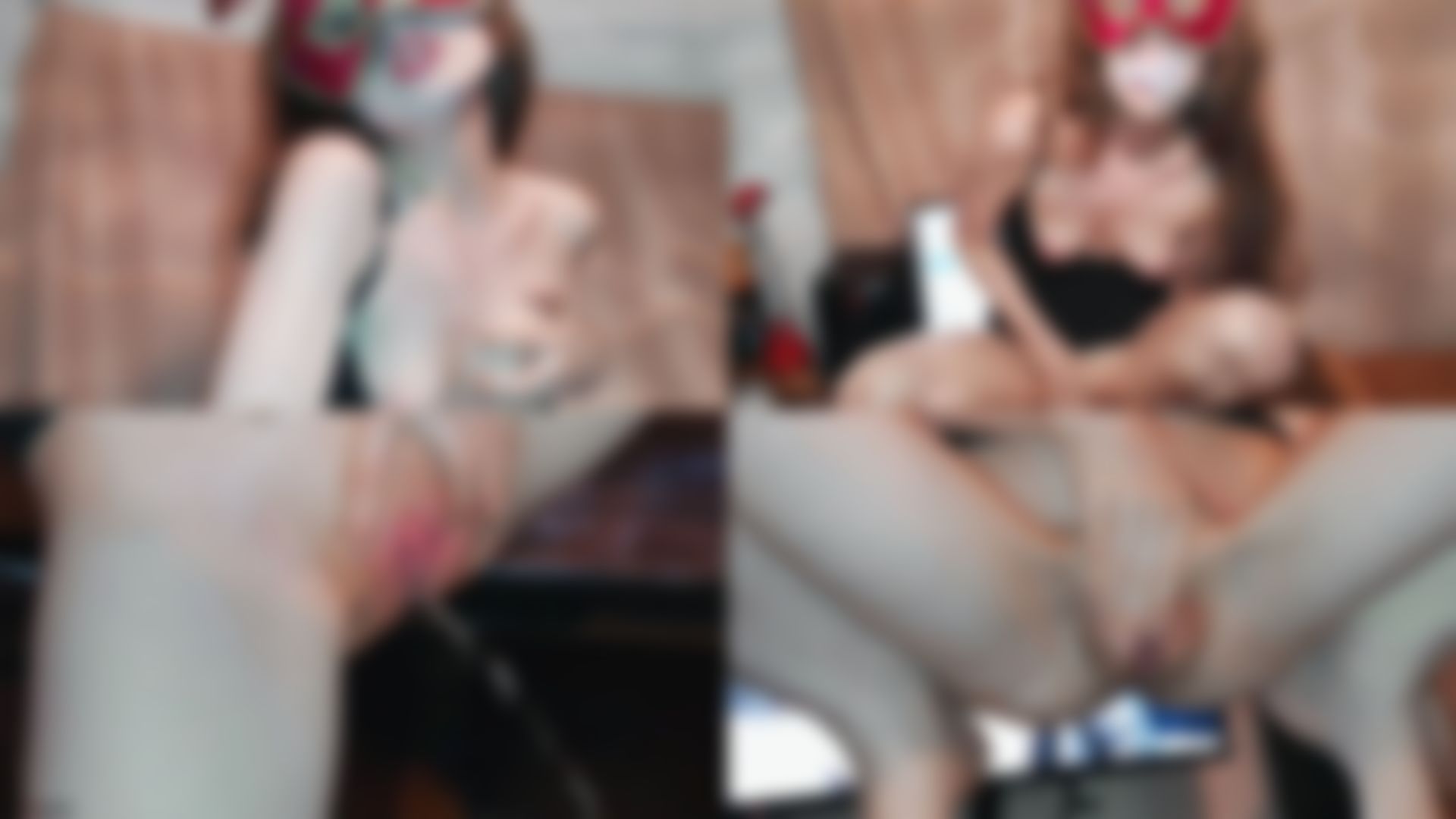 : Pee on table and panty masturbation
