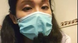r********o : Wondered why it took so long to change a face mask? Here is the answer from the Duct Tape Princess and her weird kinky act. Her other mask gags its wearer.
