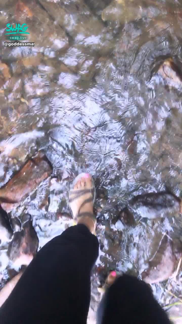 goddessmaya : Beautiful waterfall and cute feet