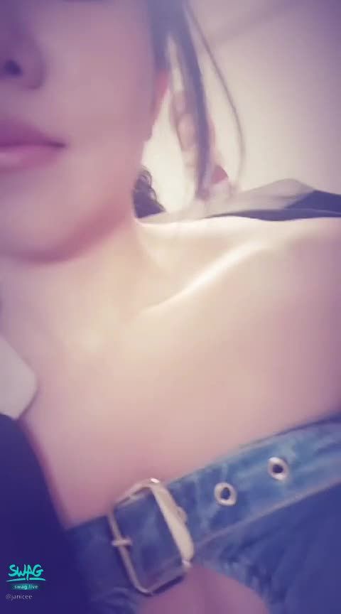  : Rubbing breasts and licking lips temptation 😈 Sexy Vest with Hole in the Chest 💋 High heel