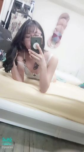  : Lower the shoulder straps on the sides of the pajamas to reveal underwear 😈