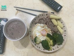 : A healthy dinner today too!