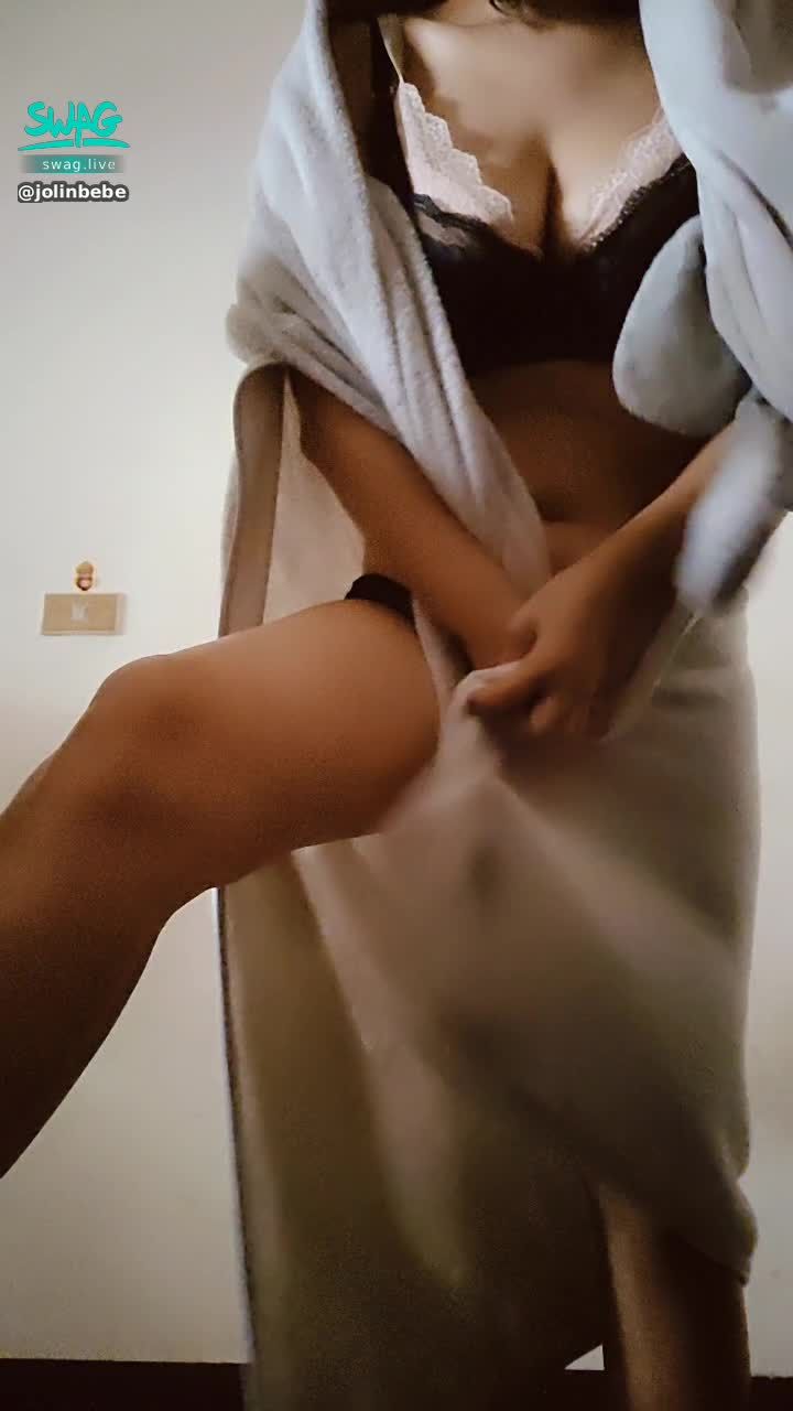 jolinbebe : Caressing F breasts, slutty, wet, sexy lace thong, horny