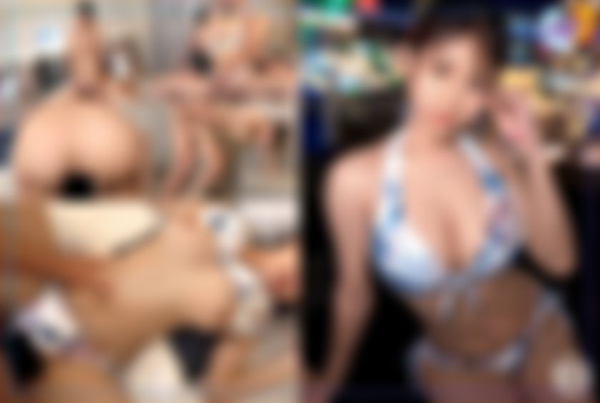  : 149 公分最小 G 罩杯美少女，擁有最棒的大奶子，在現場游泳服裝約會。 #沙優七羽