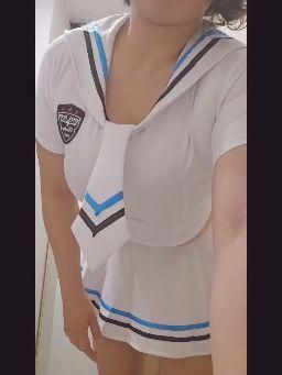  : Try it on #情趣睡衣 White #水手服