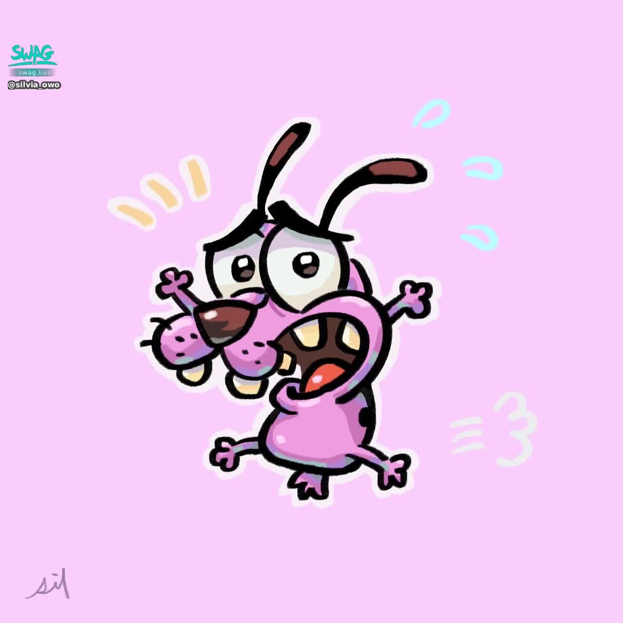 silvia_owo : 我小時候最喜歡的卡通是膽小狗英雄❤️